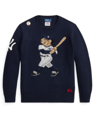 Boys' 8-20 Yankees Bear Crewneck Sweater