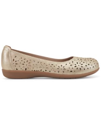 Women's Bentlee Cutout Leather Slip-On Ballet Flats