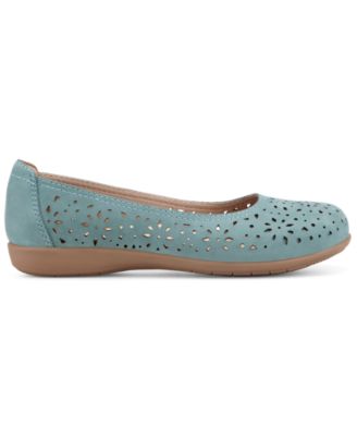 Women's Bentlee Cutout Leather Slip-On Ballet Flats
