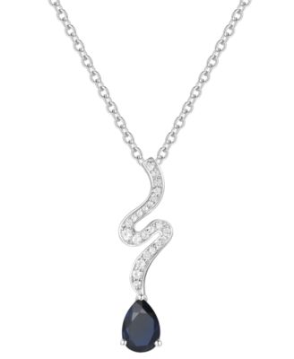 Emerald (5/8 ct. t.w.) & Diamond (1/6 ct. t.w.) Pendant Necklace in 14k Yellow Gold (Also Available in Sapphire & Ruby)