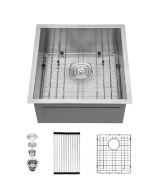 huluwat 19x20x9inch Undermount Kitchen Sink Stainless Steel Single Bowl 16 Gauge Deep Basin