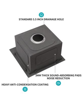 15x15x9-Inch Stainless Steel Drop-In Topmount Kitchen Sink Workstation Single Bowl