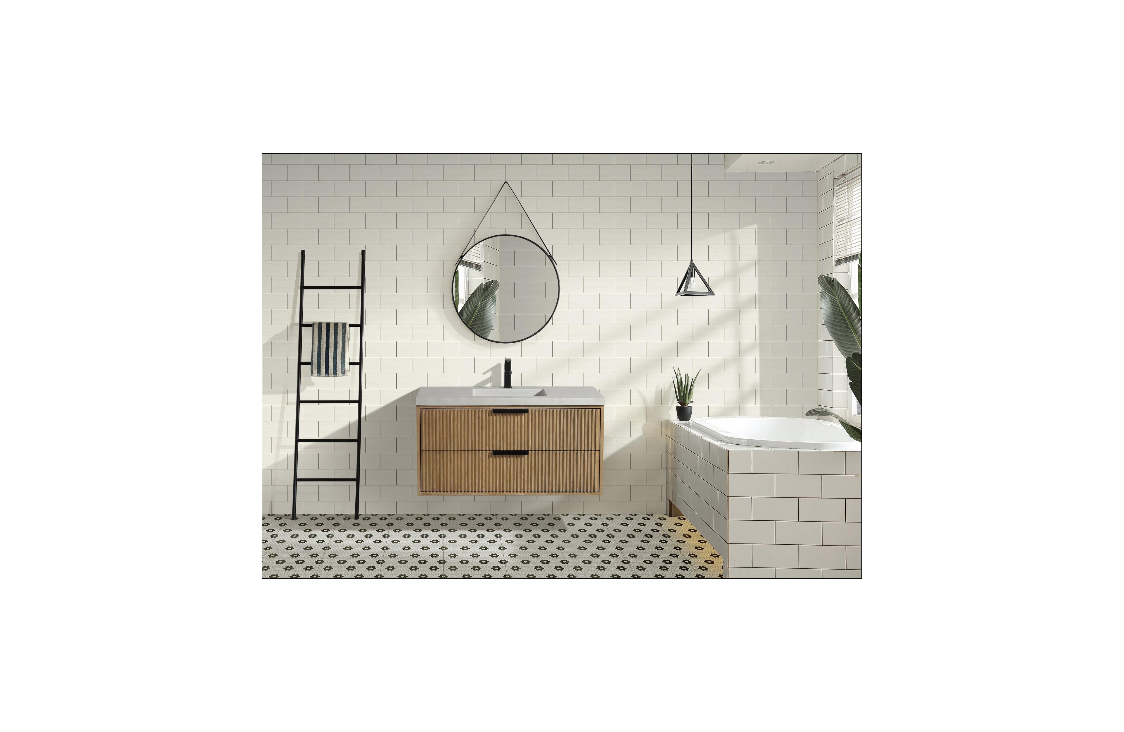 Ari Bath, San Diego 42" Floating Bathroom Vanity, Weathered Fir