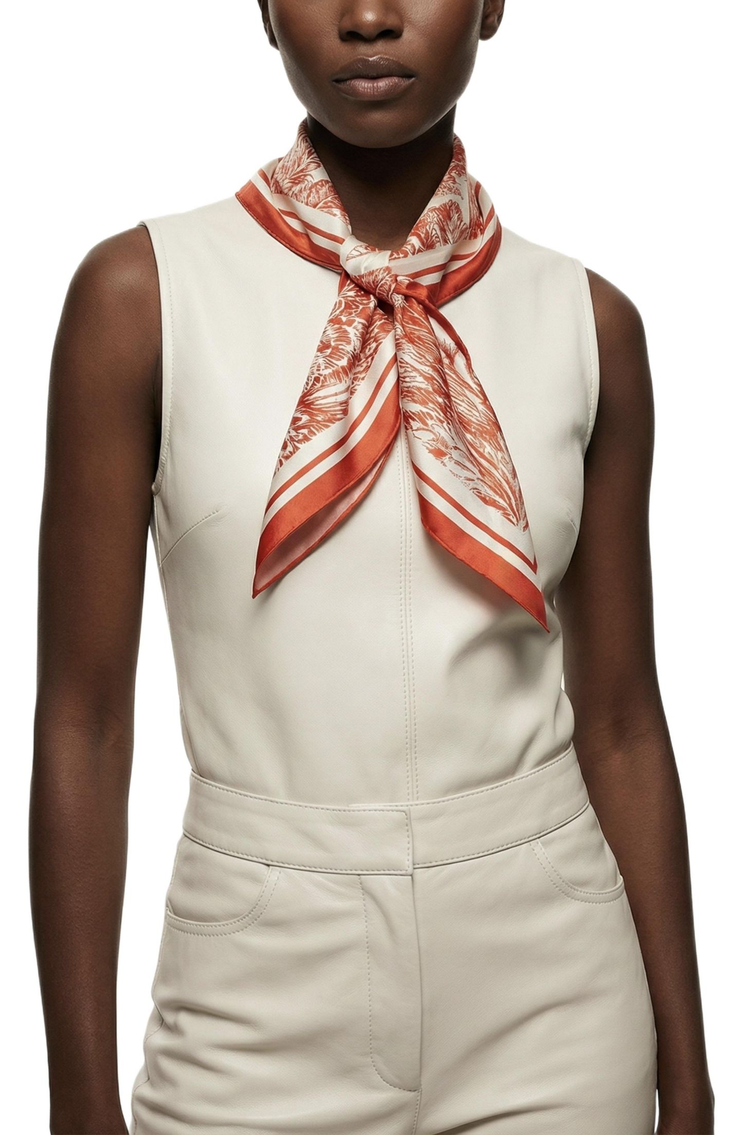 Женский шарф Jessie Zhao New York Terracotta Dream Double Sided Silk, цвет: Розовый — фото 2