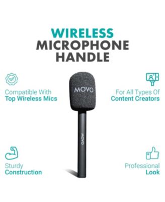 WMX-HM Handheld Interview Mic Handle for Wireless Microphone Transmitters
