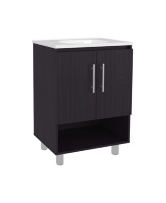 Texas Freestanding Bathroom Vanity Cabinet with Double Doors,Elevated Base, Modern Design for Sink Installation and Organized Storage