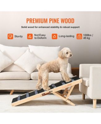 Adjustable Wooden Folding Pet Ramp, 39.3"