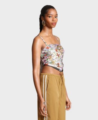 Women's Square Neck Scarf Top