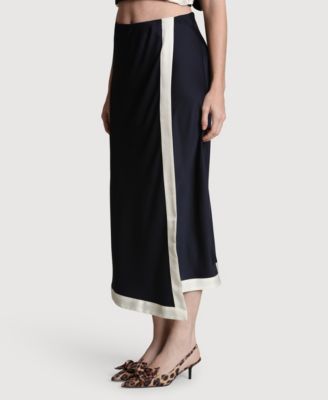 Women's Asymmetrical Wrap Midi Skirt
