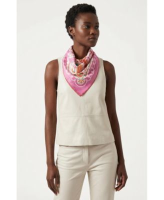 Dancing Palms Double Sided Silk Scarf