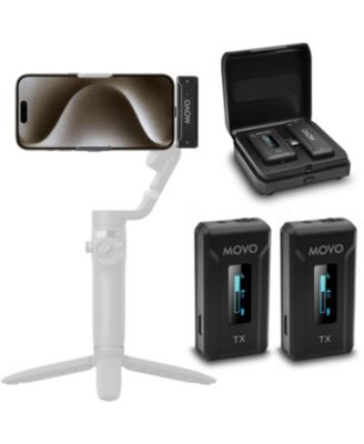 WMX-2-C-DUO Dual Wireless Lavalier Microphone System with Charging Case for iPhone 15 and up