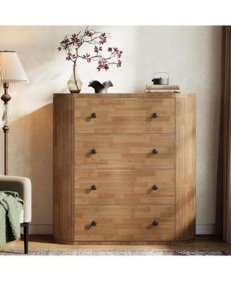 Tall Night Stand for Bedroom, Brown