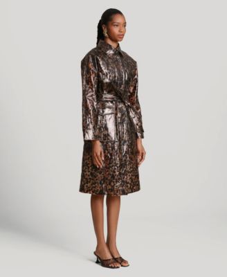 Women's Center Front Belted Trench Coat