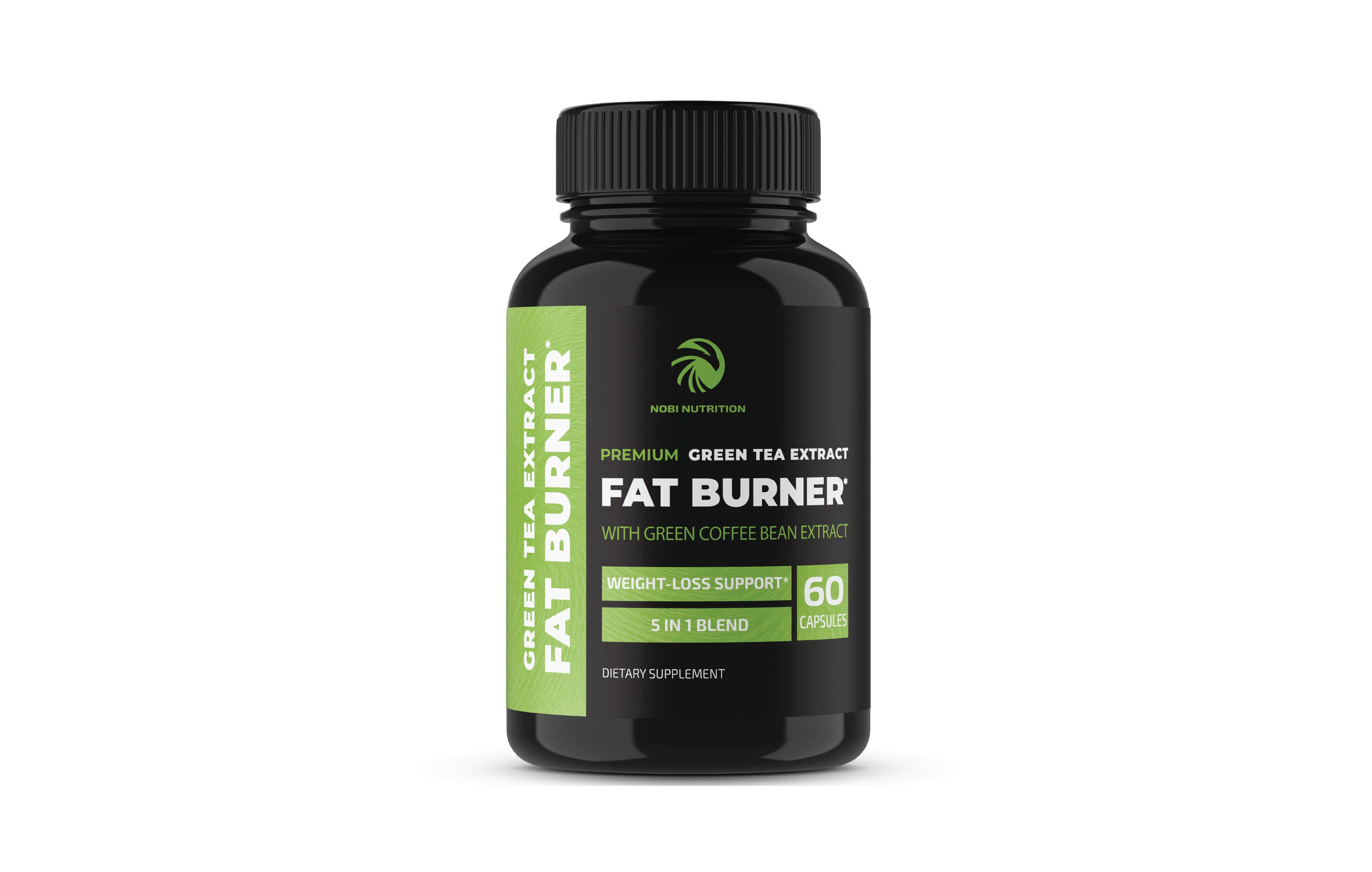 Nobi Nutrition Green Tea Extract Fat Burner, Weight Loss Pills for Women and Men, Appetite Suppressant & Metabolism Booster, Nobi Nutrition, 60 ct
