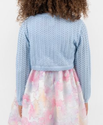 Girls' 2T-6X Crochet Knit Sweater Dress