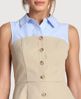 Women's Collared Neck Short Dress