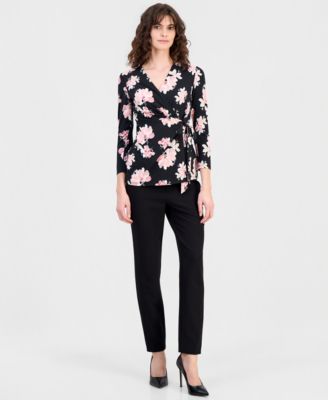 Women's 3/4-Sleeve Wrap Top