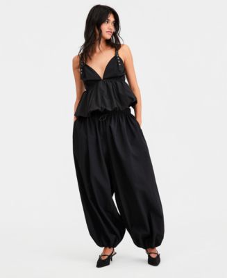 Bar III Women's Nylon Balloon Pants, Macy's Exclusive - Macy's