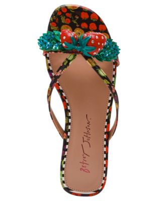 Women's Garrik Strawberry Strappy Flat Sandals