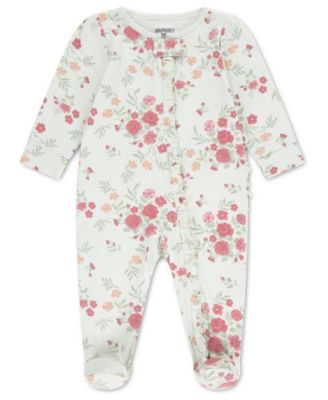 Baby Girls' Crewneck Footed Coverall