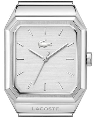 Men's Rene Silver Tone Stainless Steel Mesh Bracelet Watch, 31x32mm