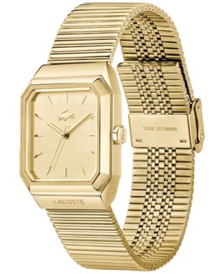 Men's Rene Gold Tone Stainless Steel Mesh Bracelet Watch, 31x32mm