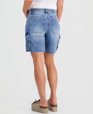 Juniors' Cargo Denim Jorts