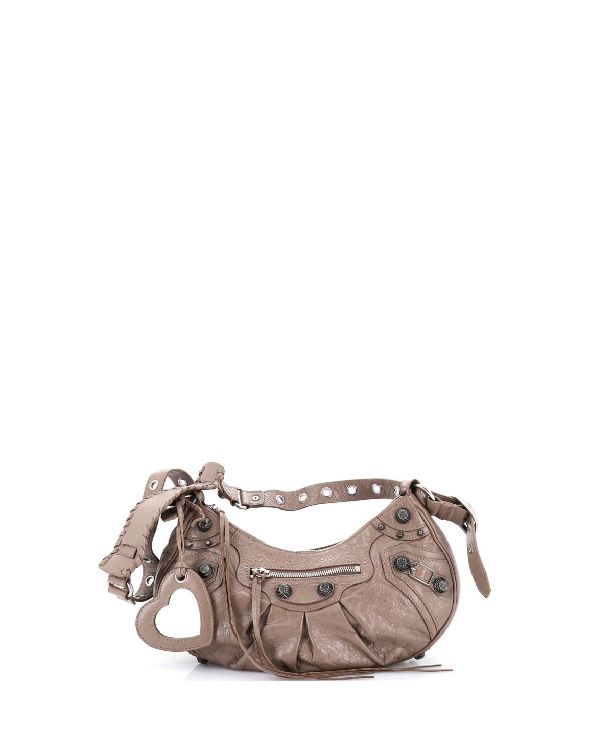 Pre-Owned Balenciaga Small Le Cagole Giant Studs Shoulder Bag Leather