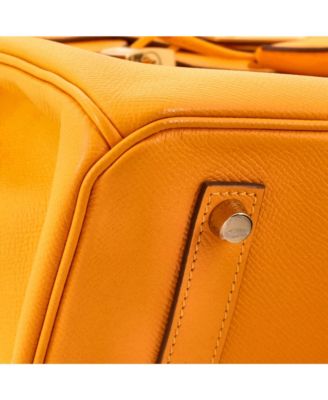 Pre-Owned HERMES Birkin 35 Handbag Yellow Epsom with Gold Hardware