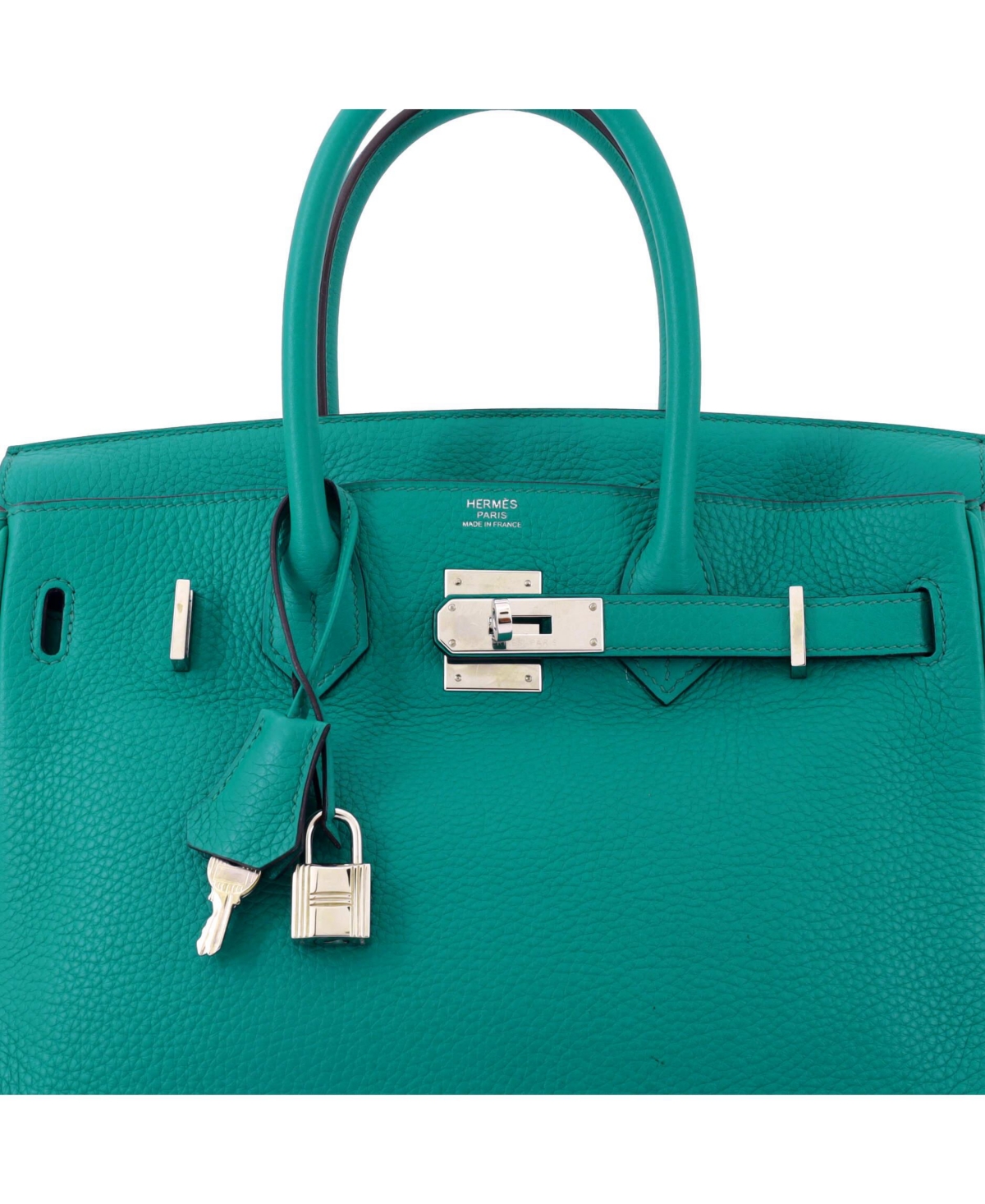 Pre-Owned Hermes Birkin 30 Handbag Clemence with Palladium Hardware