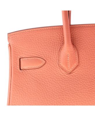 Birkin 30 Handbag Pink Clemence with Palladium Hardware