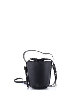 Sense Drawstring Bucket Bag Leather