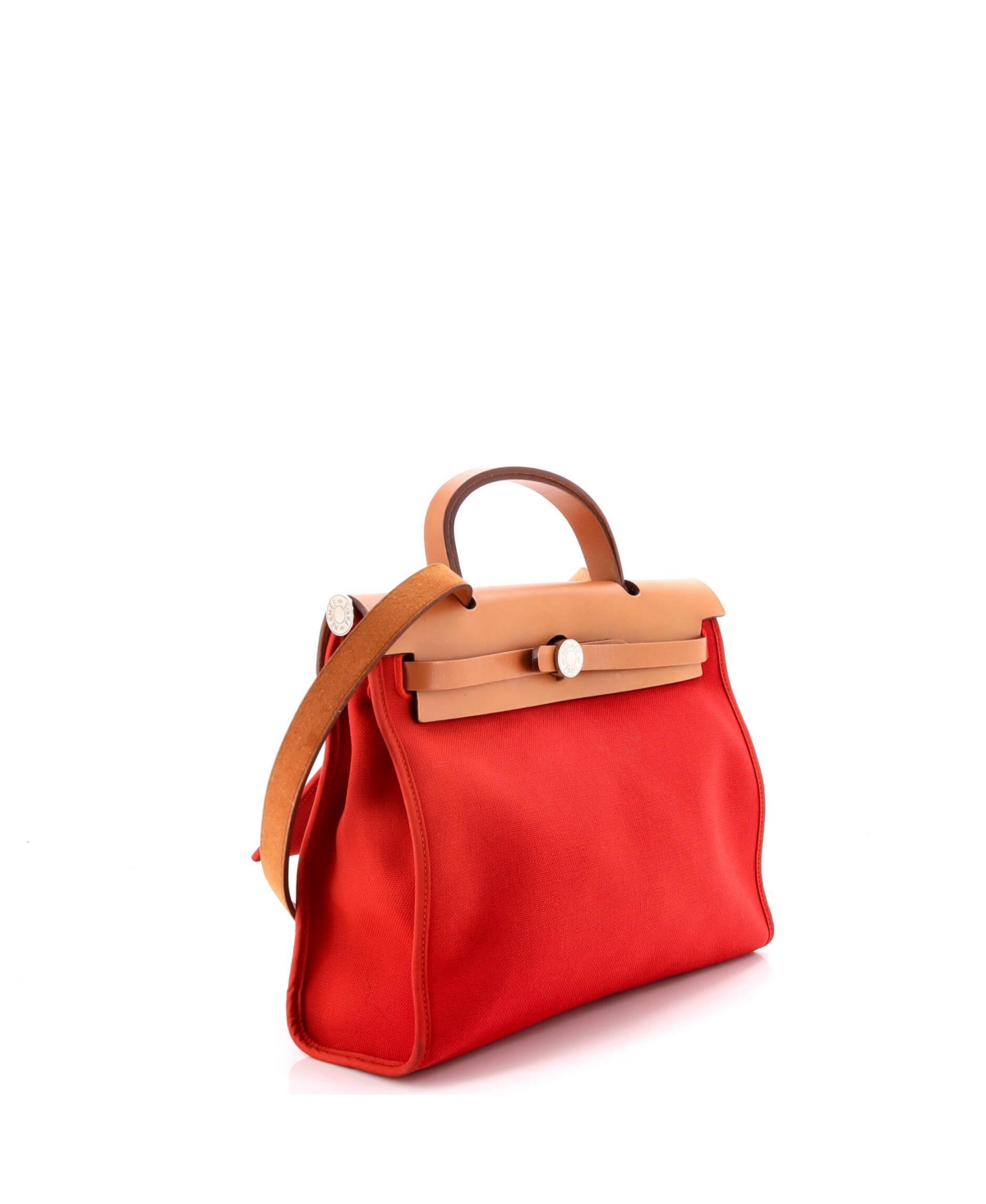 Pre-Owned HERMES 31 Herbag Zip Leather and Toile