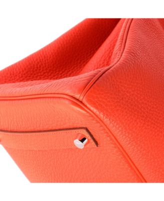 Pre-Owned HERMES Birkin 35 Handbag Orange Togo with Palladium Hardware