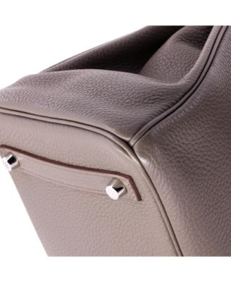 Birkin 30 Handbag Grey Clemence with Palladium Hardware
