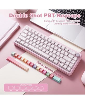 B68 Wireless Mechanical Keyboard,Tri-Mode BT5.0/2.4GHz/USB-C Hot Swappable Creamy Typing Gasket Mounted for Win/Mac (Milk V2 Switch)