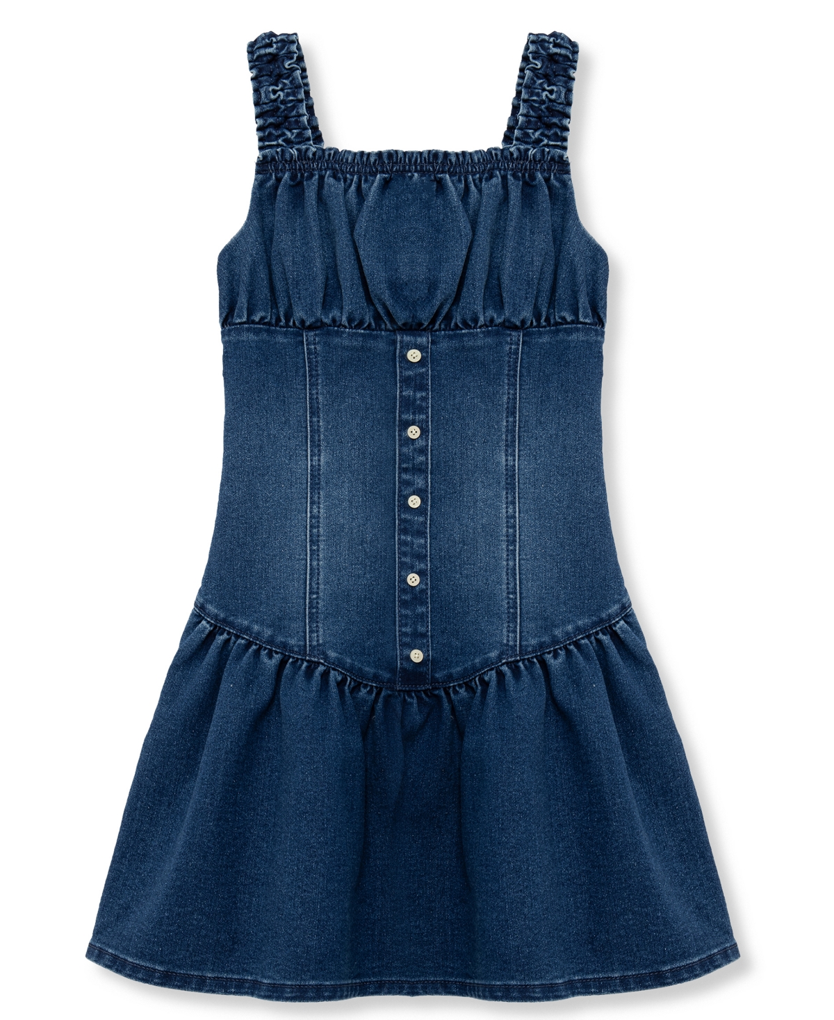 H by Habitual Girls' 7-16 Fit and Flare Square Neck Dress