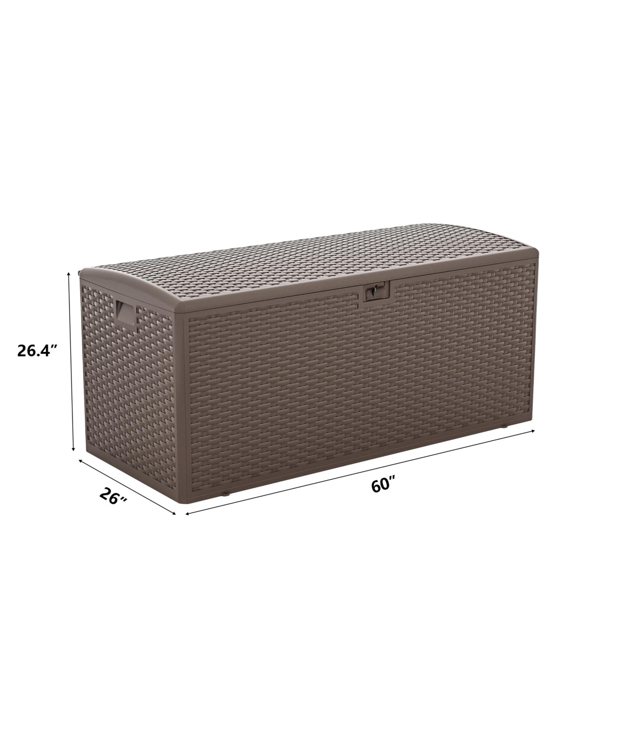 Decksplore Massive 150 Gallon Outdoor Storage Box Waterproof Lockable Resin Deck Box for Patio Pool and Garden