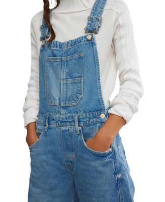 Women's Good Luck Square Neck Overalls Pants