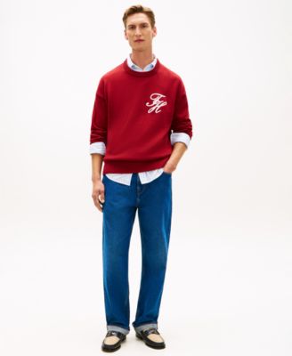 Men's Chunky Cotton Crewneck Sweater