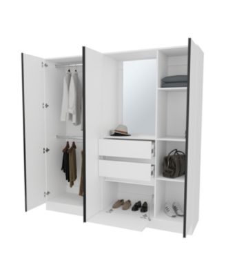 Canyon Wardrobe Organizer with Mirror and Storage Compartments