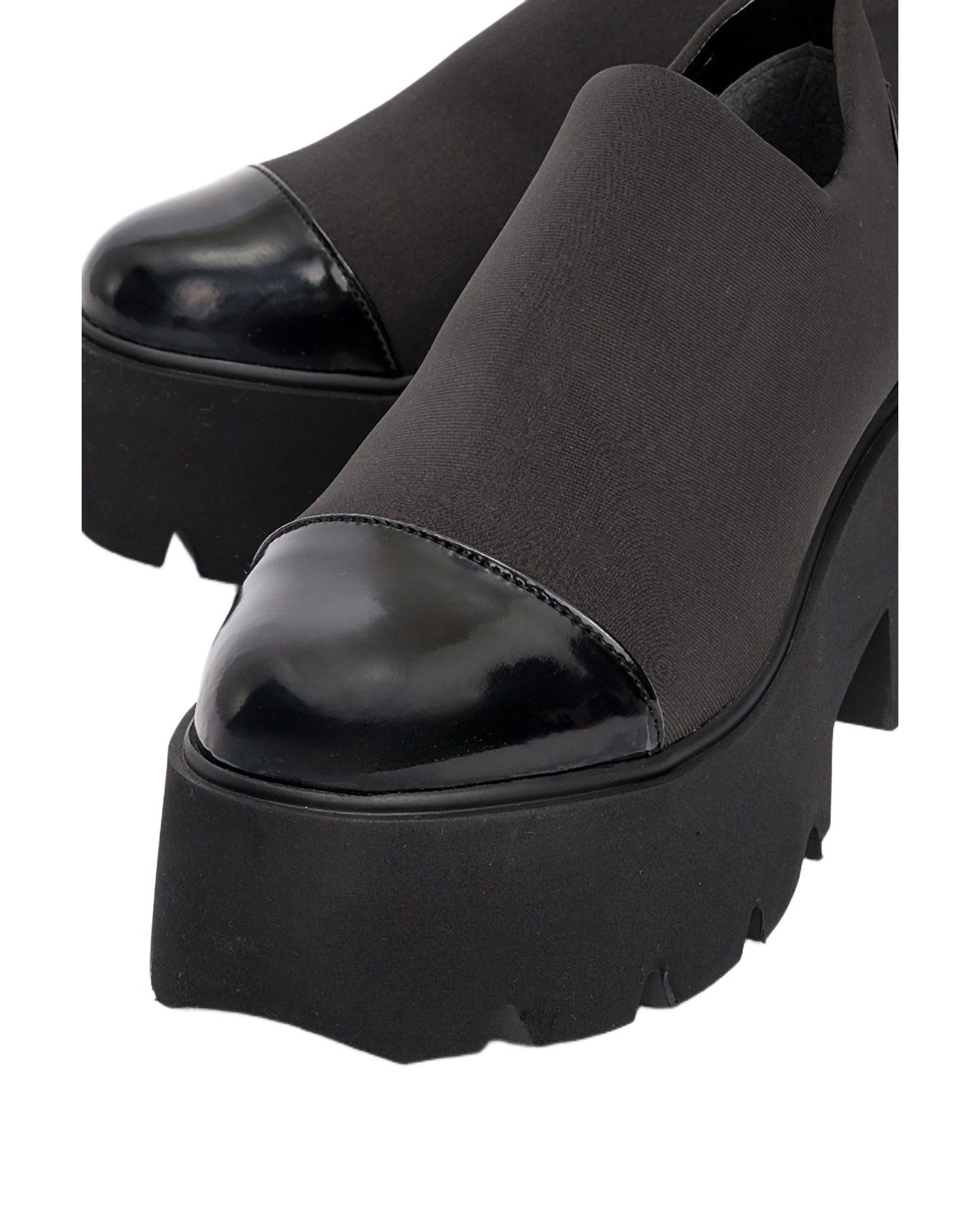 Женские туфли Prologue Shoes Grena на платформе без застёжки, цвет: Чёрный лаковая искусственная кожа — фото 3