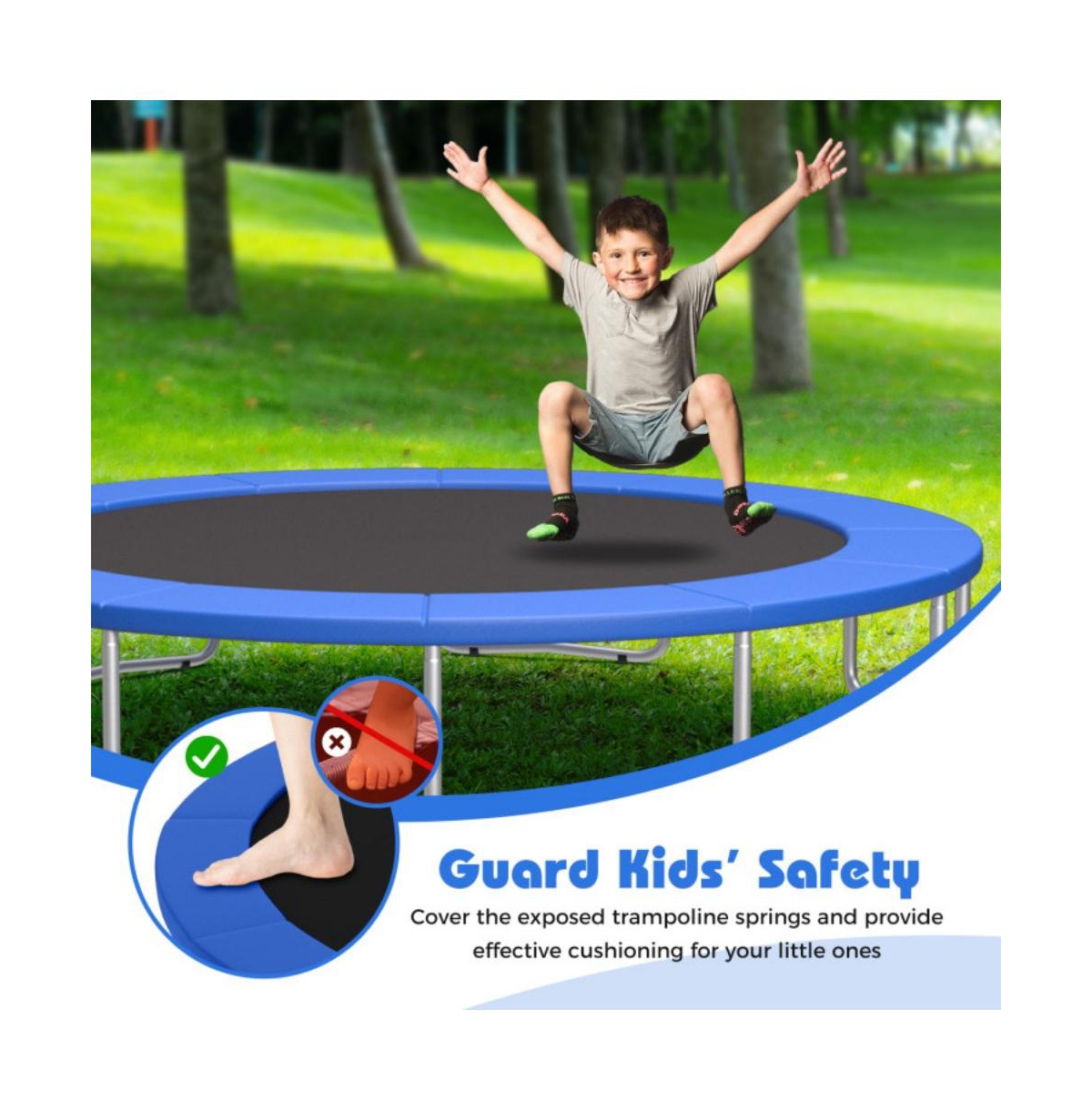 Hongge Trampoline Replacement Pad with Foam Cushion Universal Spring Cover for Safety Protection