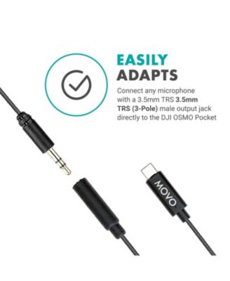PMA-1 Female 3.5mm TRS Microphone Audio Adapter Cable Compatible with The DJI OSMO Pocket