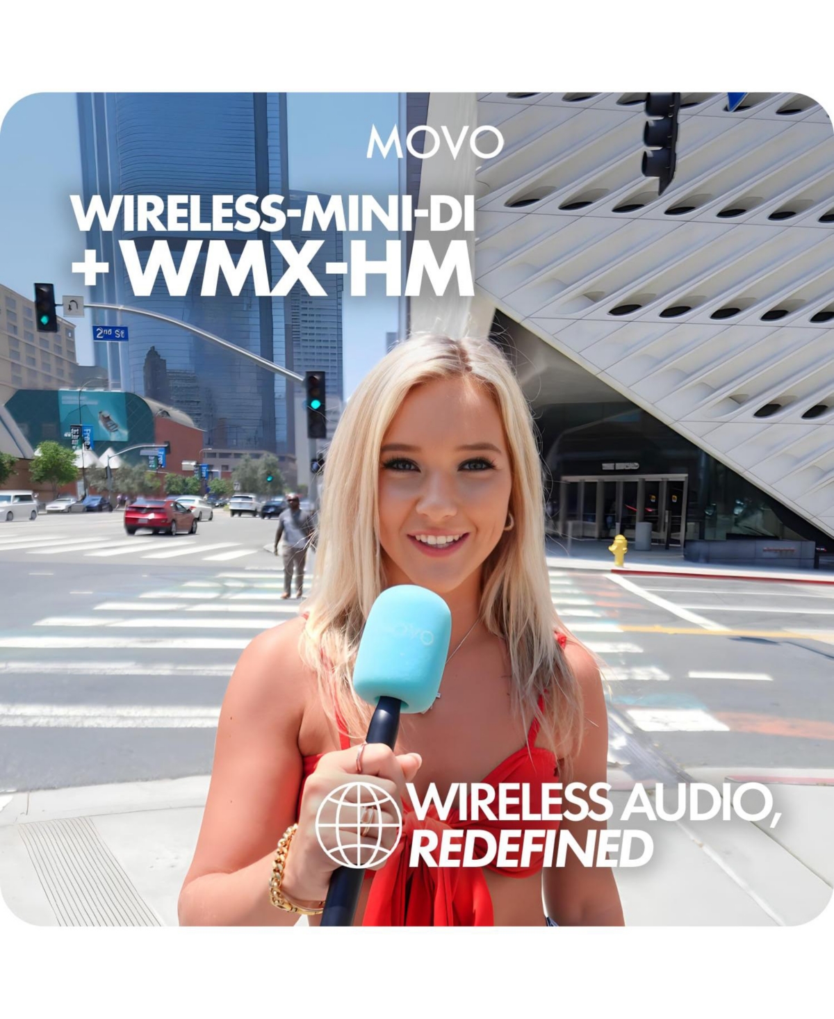 Movo Wireless Mini Di Ultra Compact Wireless Lav Microphone System for iPhone