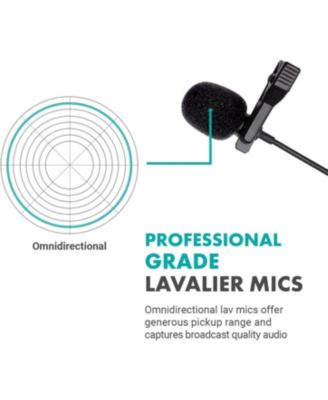 VersaLav-V2 Lavalier Microphone Set for Smartphones, Computer, DSLR or Mirrorless Camera