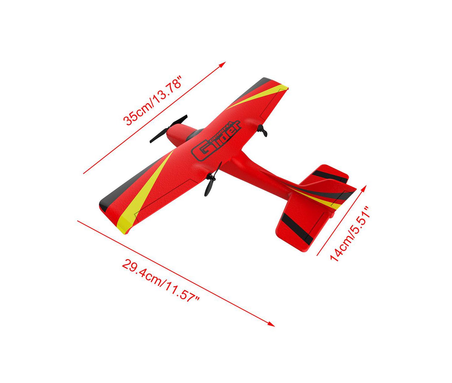 Детская игрушка Bruce & Shark Z50 Beginner 2.4G Crash-Resistant RC Plane, цвет: Красный — фото 10