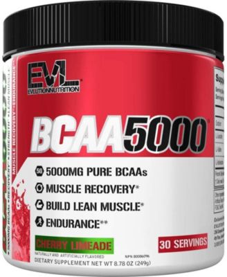 BCAAs Amino Acids Powder | BCAA Powder Post Workout Recovery Drink and Stim Free Pre Workout Energy Drink Powder | for Men | Cherry Limeade