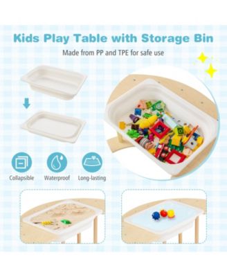 6 in 1 Wooden Kids Climbing Arch Playset with Rocker Ladder Sensory Table and Cushion