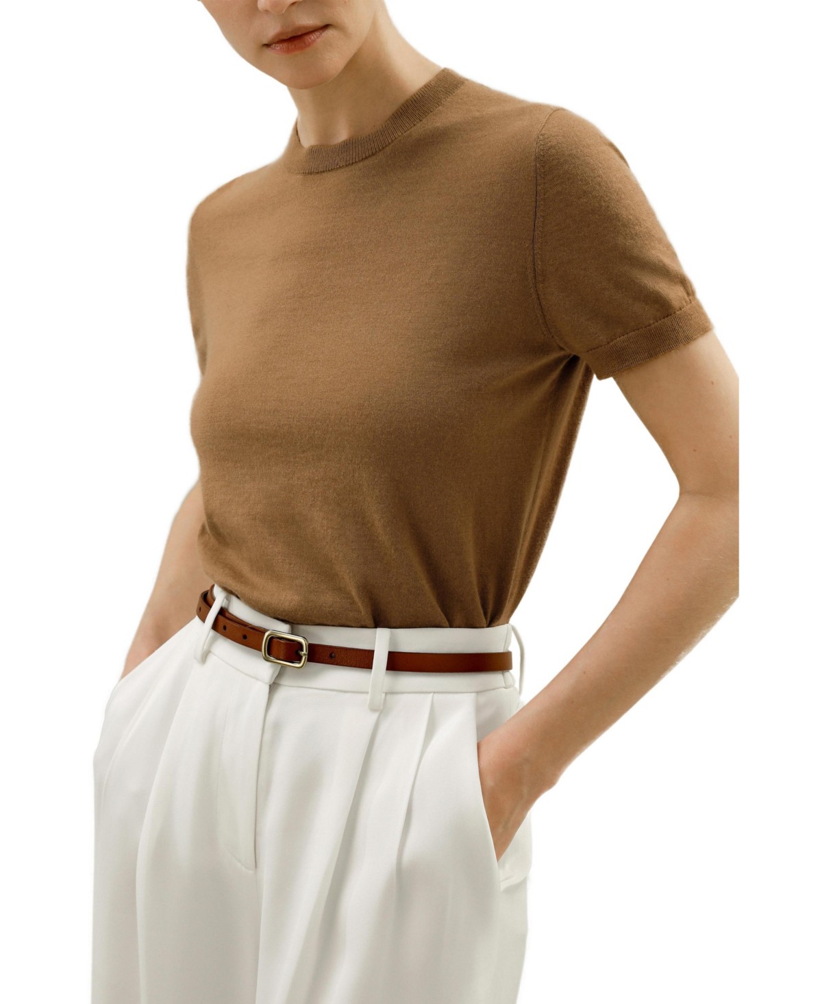 Женские LILYSILK Women's Cashmere Round Neck Sweater — фото 1